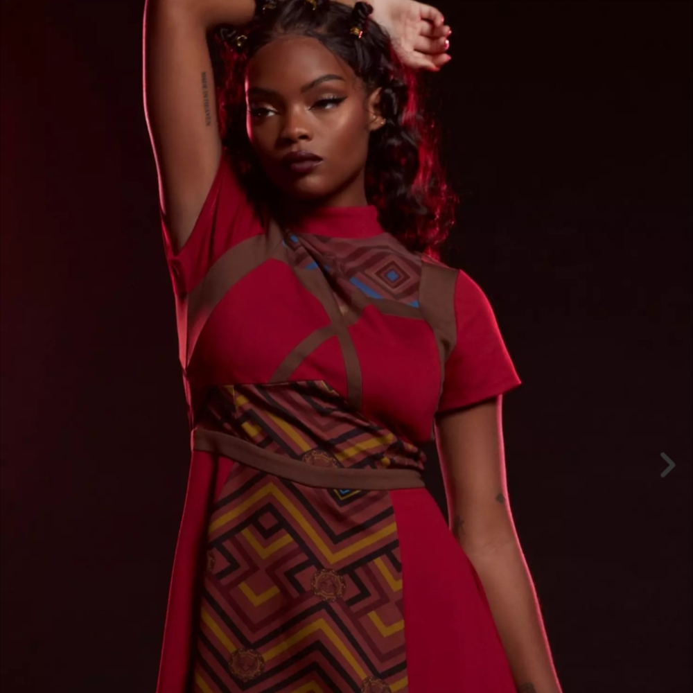 NWOT Black Panther Wakanda Forever Dora Milaje dress size 2XL from HerUniverse